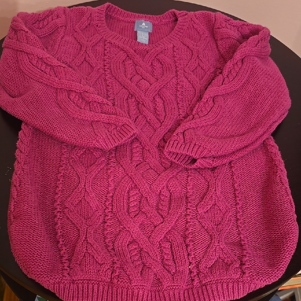 Women's Cable Knit Sweater - Pink